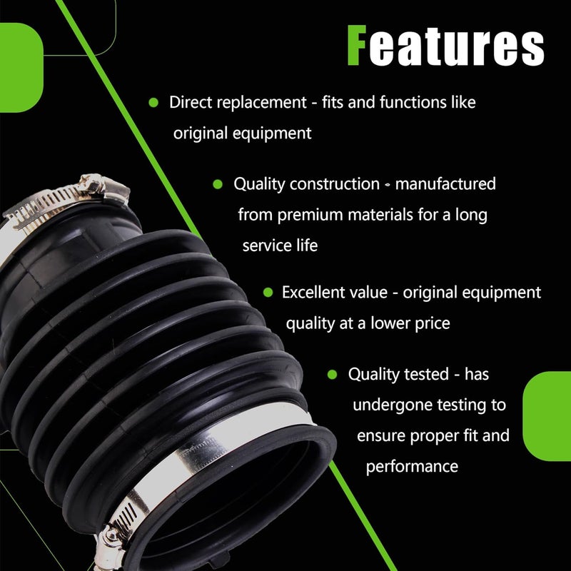 AUCERAMIC 696-049 Engine Air Intake Hose with Clamps Compatible With Honda Accord 3.5L V6 2013-2017 Replaces 696-049 17228-5G0-A00 - Image 2